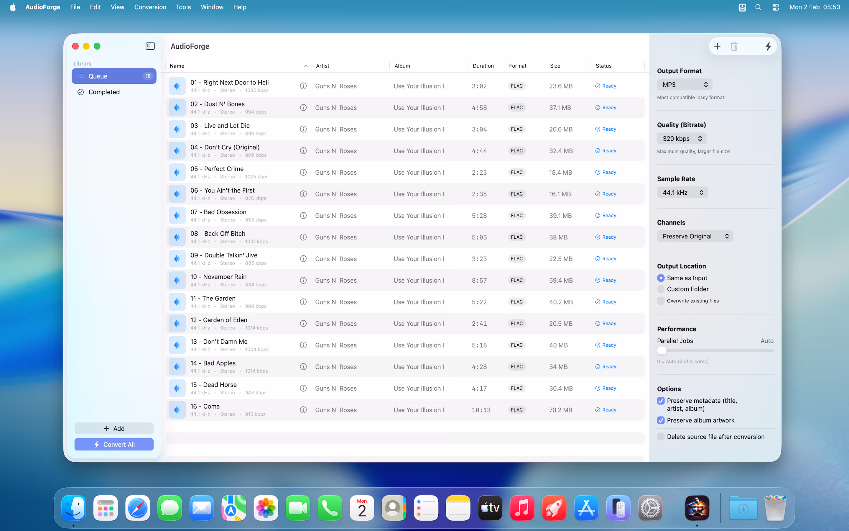 Audio Forge Main Interface